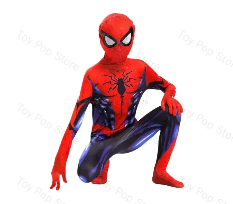 Popular Web Slinger Superhero Zentai Suit Full Coverage Cosplay Bodysuit Halloween Themed Outfit Collectible Attire for Holiday