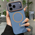 Luxury Simple Magnetic Matte Soft Phone Case For iPhone 18 17 16 15 14 13 Pro Max For MagSafe Wireless Charging Shockproof Cover