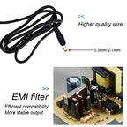 2pcs DC12V 2A EU Plug Power Adapter Waterproof Black For CCTV Security Surveillance AHD Camera Charger NVR DVR Input AC100V-240V