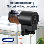 Automatic Fish Feeder With Timer IP66 Waterproof Auto Fish Tank Feeder 100ml Capacity Food Dispenser For Fish/Turtle