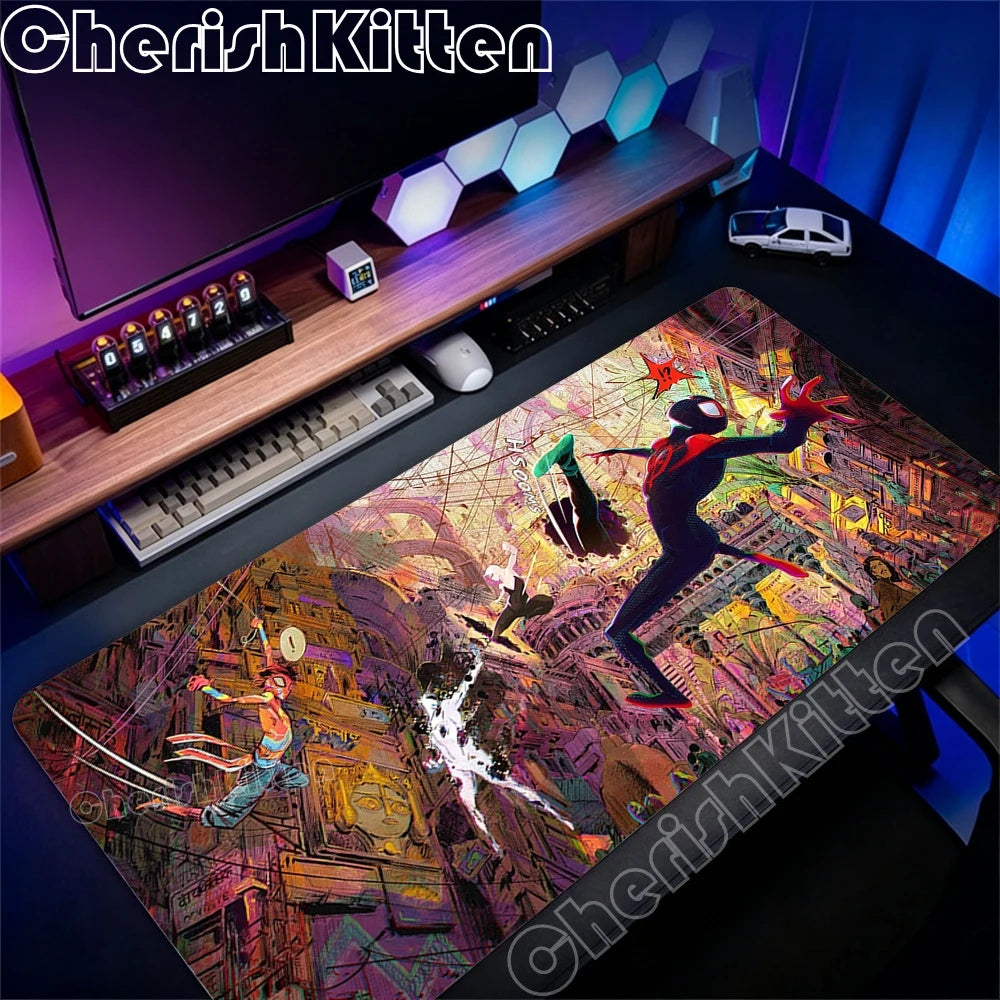 Marvel Spider-Man Mousepad Large Game Mouse Pad Gamer 900x400mm Keyboard Pad Pc Computer Desk Mat Gaming Pads Esports Mouse Mats