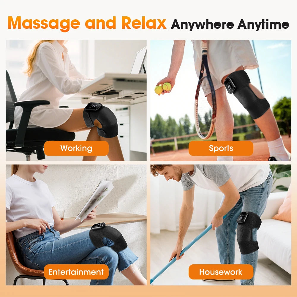 Enlarge Electric Heating Shoulder and Knee Massager 3 Levels Electric Vibration Muscle Relax Belt For Arm Muscle
