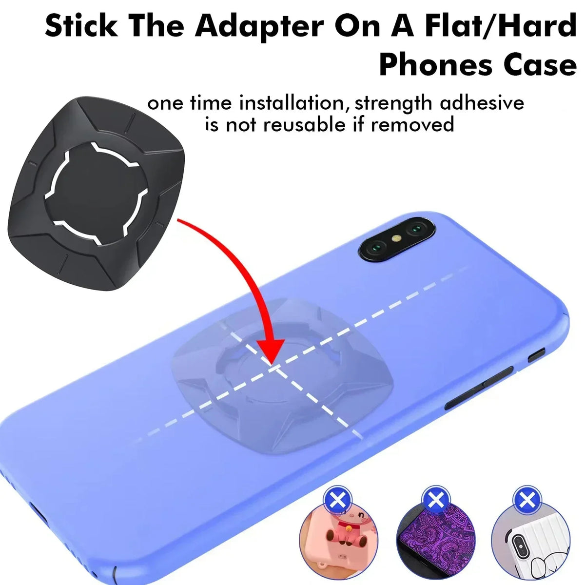 1set Motorcycle, Bicycle Handle, Mobile Phone Holder, Detachable 360 ° Rotating Shock-absorbing Mobile Phone Holder