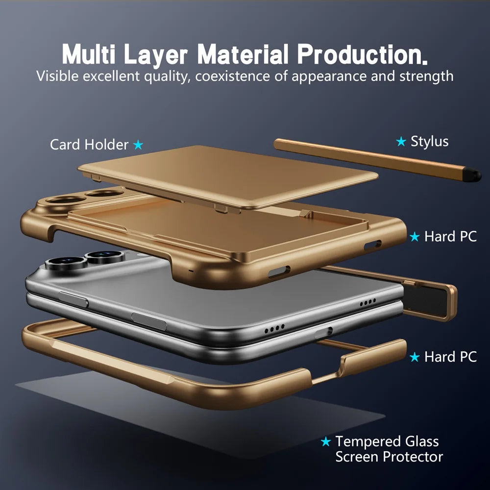 iPhone Duo Case With S Pen Holder Card Wallet Hinge Screen Protector And Stand
