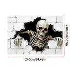 Halloween Garage Door Decorations Large Spooky Thick Fabric Vibrant Halloween Garage Door Banner Cover Decorations for Home Yard