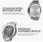 NIBOSI Luxury Men‘s Watches Business Waterproof Male Clock Luminous Silicone Band Date Square Quartz Man Watches Reloj Hombre