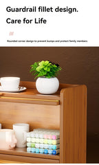 Kitchen countertop seasoning rack storage shelf, product sorting rack, layered multifunctional storage cabinet, dust-proof cabin