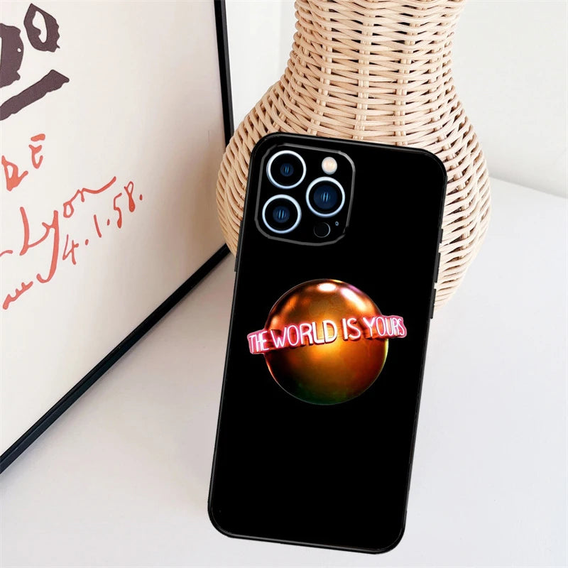 Scarface The World Is Yours Case For iPhone 16 15 Pro 12 13 Mini 11 14 Pro Max XS X XR Plus Back Cover