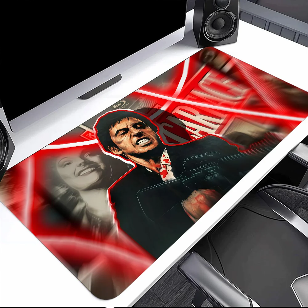 Film Scarface Tony Montana Mouse Pad Large Desk Mat Keyboard Ergonomic Office Rubber PC Non-slip Anti-fray Home Custom