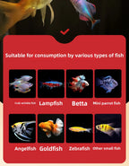 PAINTPET Bio-Mimetic Bloodworm Fish Food, Slow Sinking Protein Pellets for Tropical Fish, Universal Diet for Guppy, Tetra, Betta