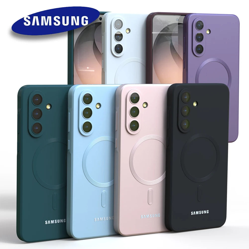 For Samsung Galaxy A57 A56 A55 A54 A37 A17 5G Magsafe Case Soft Silicone Magnetic Shockproof Back Cover for S26 S25 S24 S23 S22
