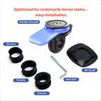 Universal Bicycle Phone Holder, 360° Rotatable and Detachable Motorcycle Holder, Multi-functional Bicycle Handlebar Bracket