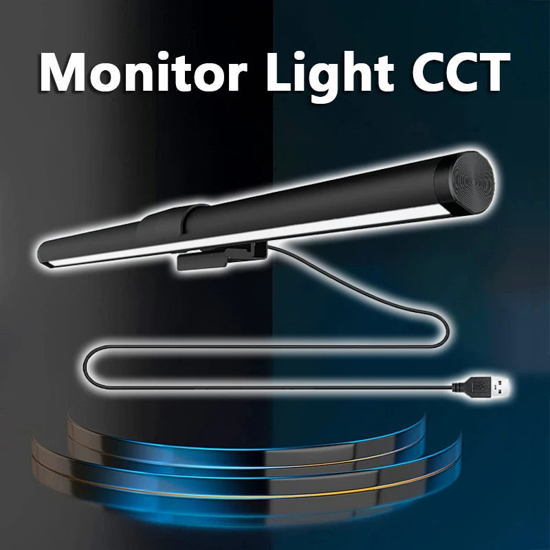 44CM Monitor Light Bar LED Computer Screen Hanging Lights RGB Atmosphere Table Lamp Stepless Dimmable for Work Study Read Gaming