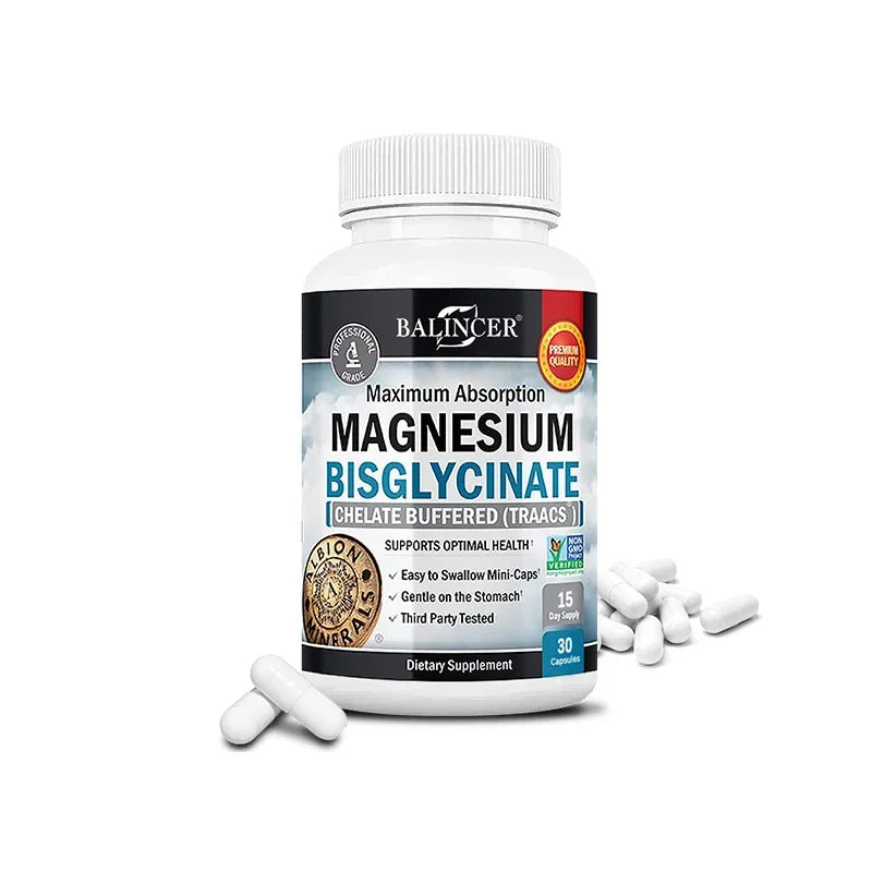 Magnesium Bisglycinate 400 Mg - 120 Vegetarian Capsules - Supports Muscle, Joint and Heart Health