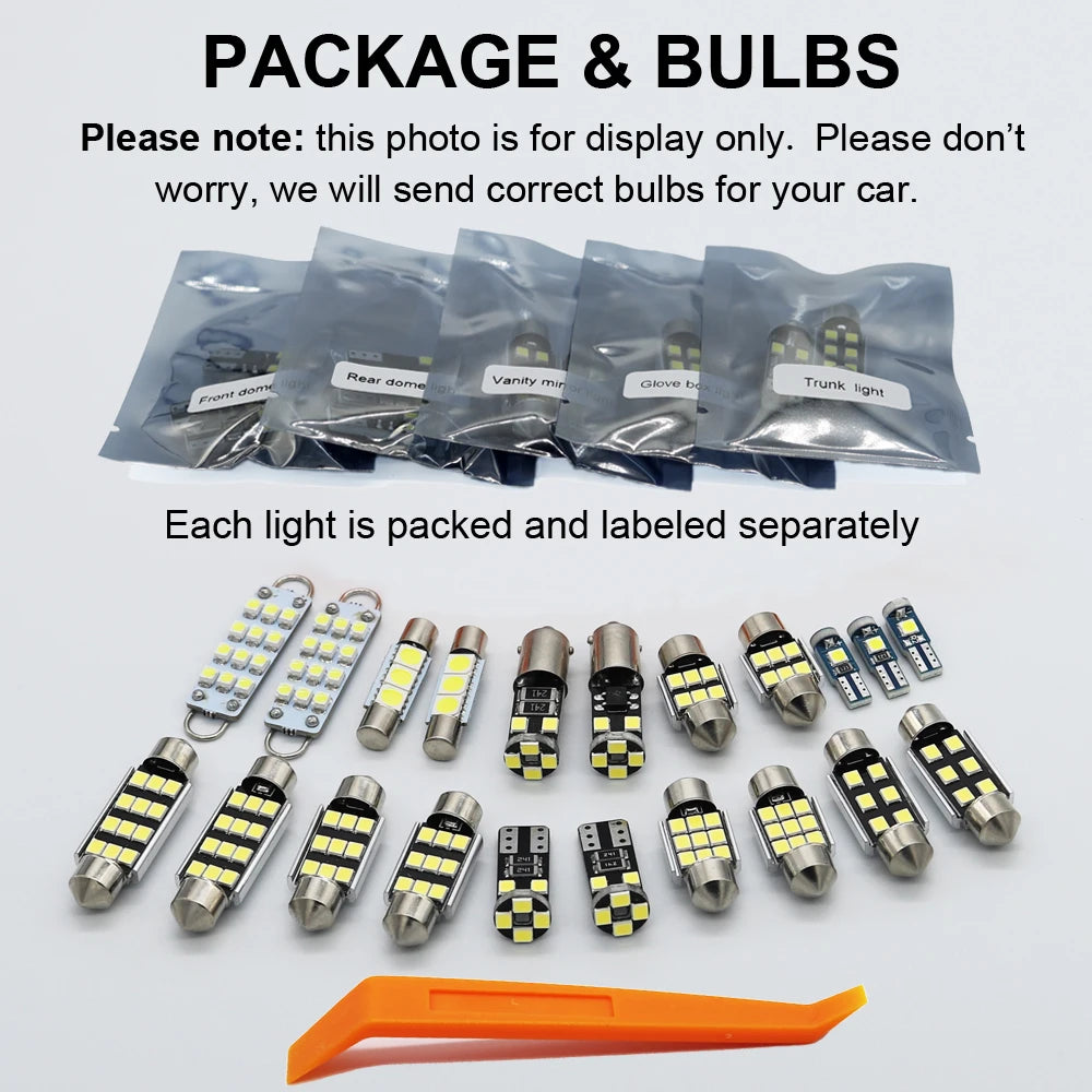 Complete Canbus LED Bulb Interior Dome Reading Door Luggage Light Kit For BMW 3 Series E36 E46 E90 E91 E92 E93 F30 F31 1992-2018