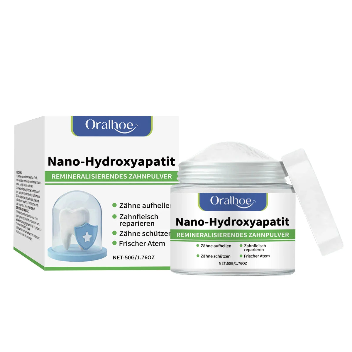 With Hydroxyapatite10%-Infused Winter Whitening Tooth Powder: Enamel Repair, Deep Cleaning & Long-Lasting Fresh Breath