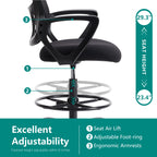 JHK Ergonomic Mesh Backrest Office Desk Chair Adjustable Height Computer Rolling Work Swivel Gaming Chairs With Wheels For Home