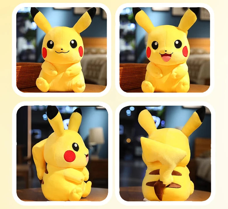 Large Original Pokemon Pikachu Stuffed Plush Toys Plushie Soft Animal Kawaii Anime Doll Throw Pillow Birthday Gift For Kids Baby