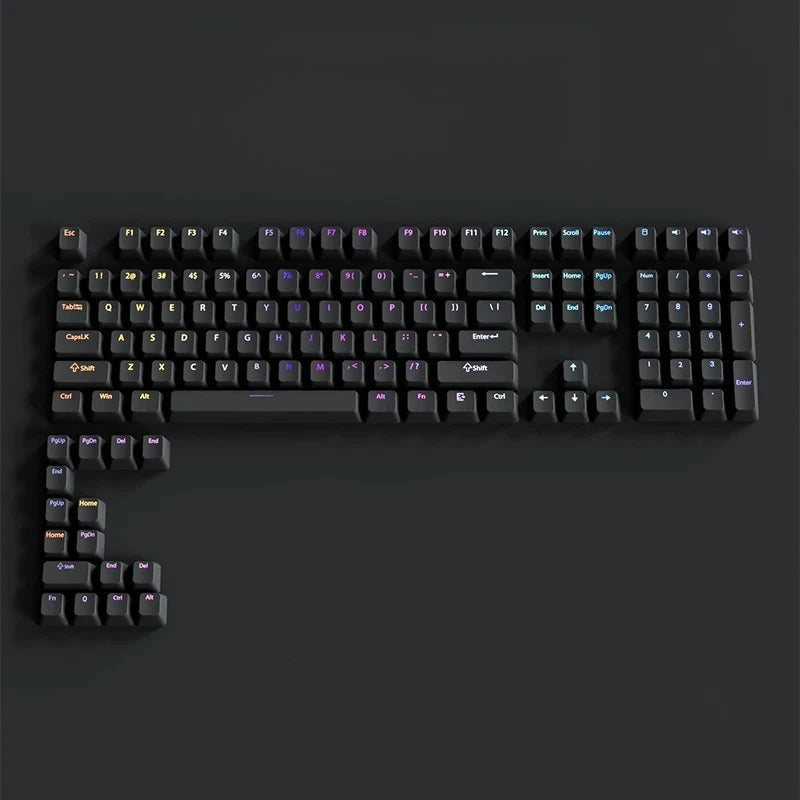2026 Original Daylight Keycaps PTB Translucent, Side-engraved Oem 135 Keys, Customized To Fit 60/84/98/108 Mechanical Keyboards.