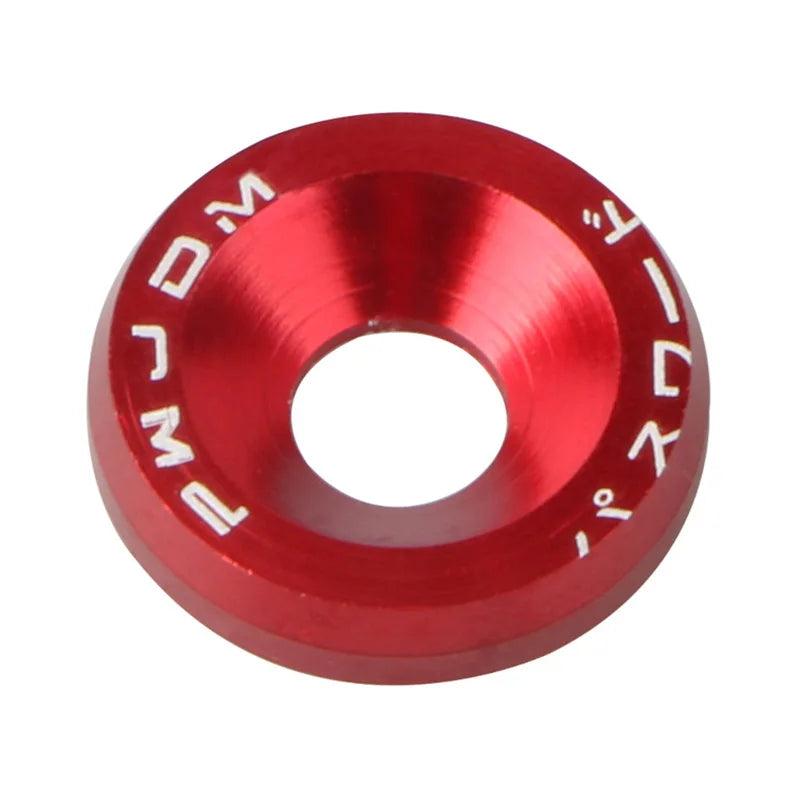 10 PCS M6 Automotive Hexagonal Fasteners, Mudguard Washers, Bumper Engine, Concave Screws, JDM Aluminum Mudguard Washers