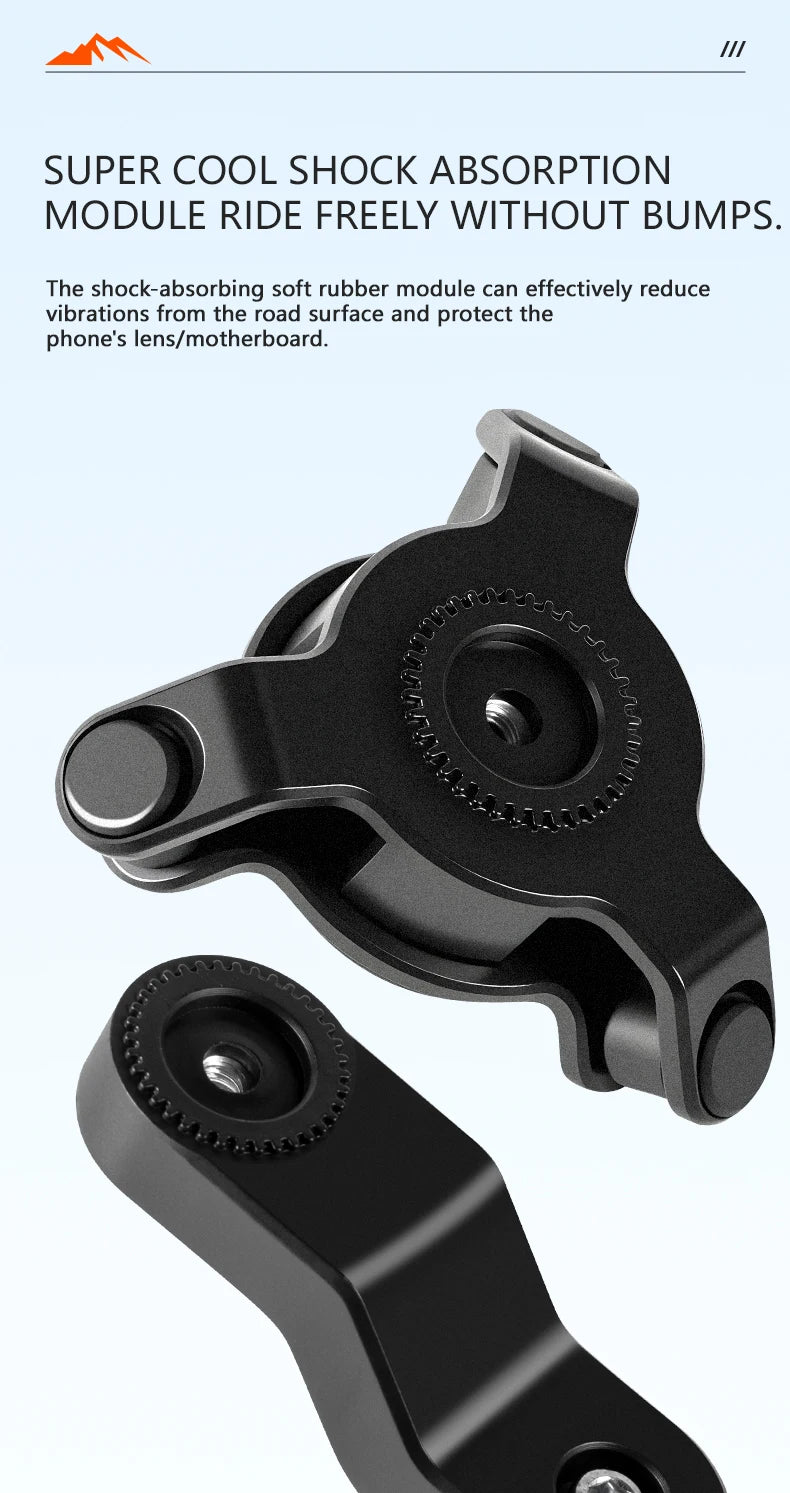 Universal Bicycle Phone Holder, 360° Rotatable and Detachable Motorcycle Holder, Multi-functional Bicycle Handlebar Bracket