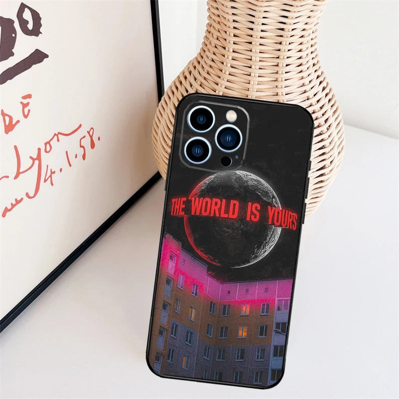 Scarface The World Is Yours Case For iPhone 16 15 Pro 12 13 Mini 11 14 Pro Max XS X XR Plus Back Cover