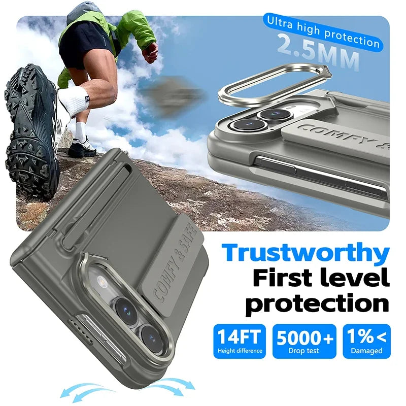 Matte PC Case for iPhone Duo with Wrist Strap Stylus and Kickstand