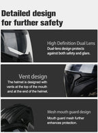 High Quality DOT Motorcycle Helmet Four Seasons Motocross Racing Modular Flip Up Casco Moto Men Women Off Road Helmet Unmasked