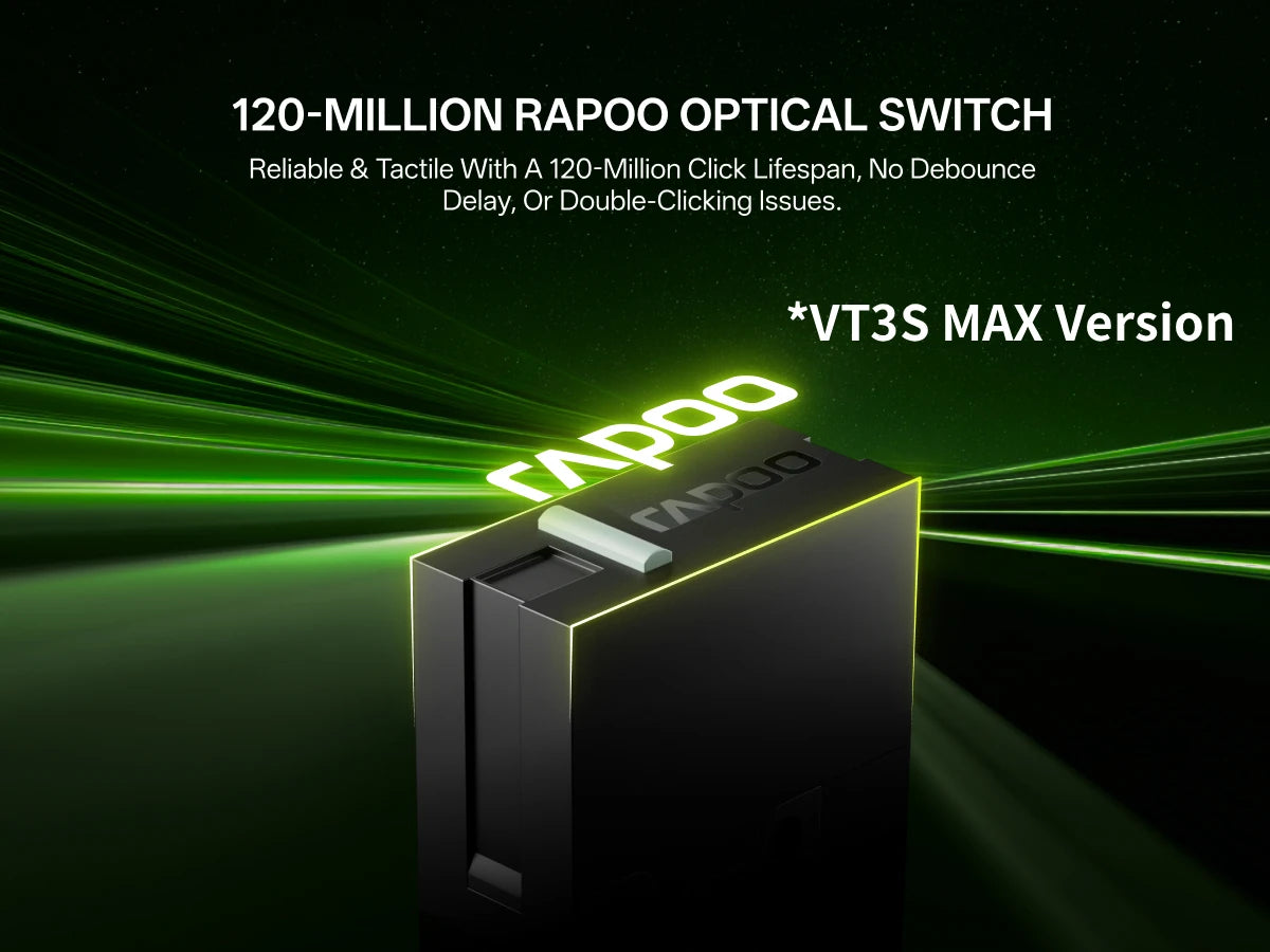 Rapoo VT3S MAX / VT3S Wireless Gaming Mouse 30K/26K DPI True 8K Wireless Polling Rate 49g Lightweight Up to 750 Hour Battery 8 Programmable Buttons On-Board Memory Esports Laptop Gaming Mice Compatible with Windows Mac