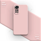 Basic Phone Case for Xiaomi Redmi Note 11 Global Market 4G 6.43" Soft Liquid Silicone Square Classic Lens Protection Back Covers