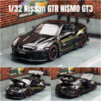 1/32 Nissan Skyline GTR R35 Nismo GT3 Racing Toy Car Model For Children RMZ CiTY Diecast Alloy Miniature Sound Light Collection
