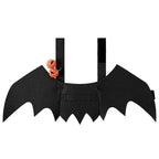 Halloween Pet Bat Wings Costume Cat Dog Clothes with 2 Pumpkin Bells Cosplay Outfit for Small Cats Dogs Party Dress Up Fun