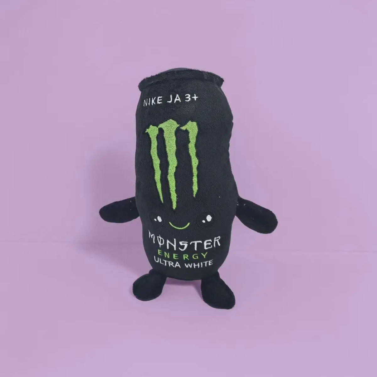 Zero Sugar White Monster Energy Drink Plush Toy Simulation Can Stuffed Ornament Doll Cute Soft Figure Decor Gift for Friend