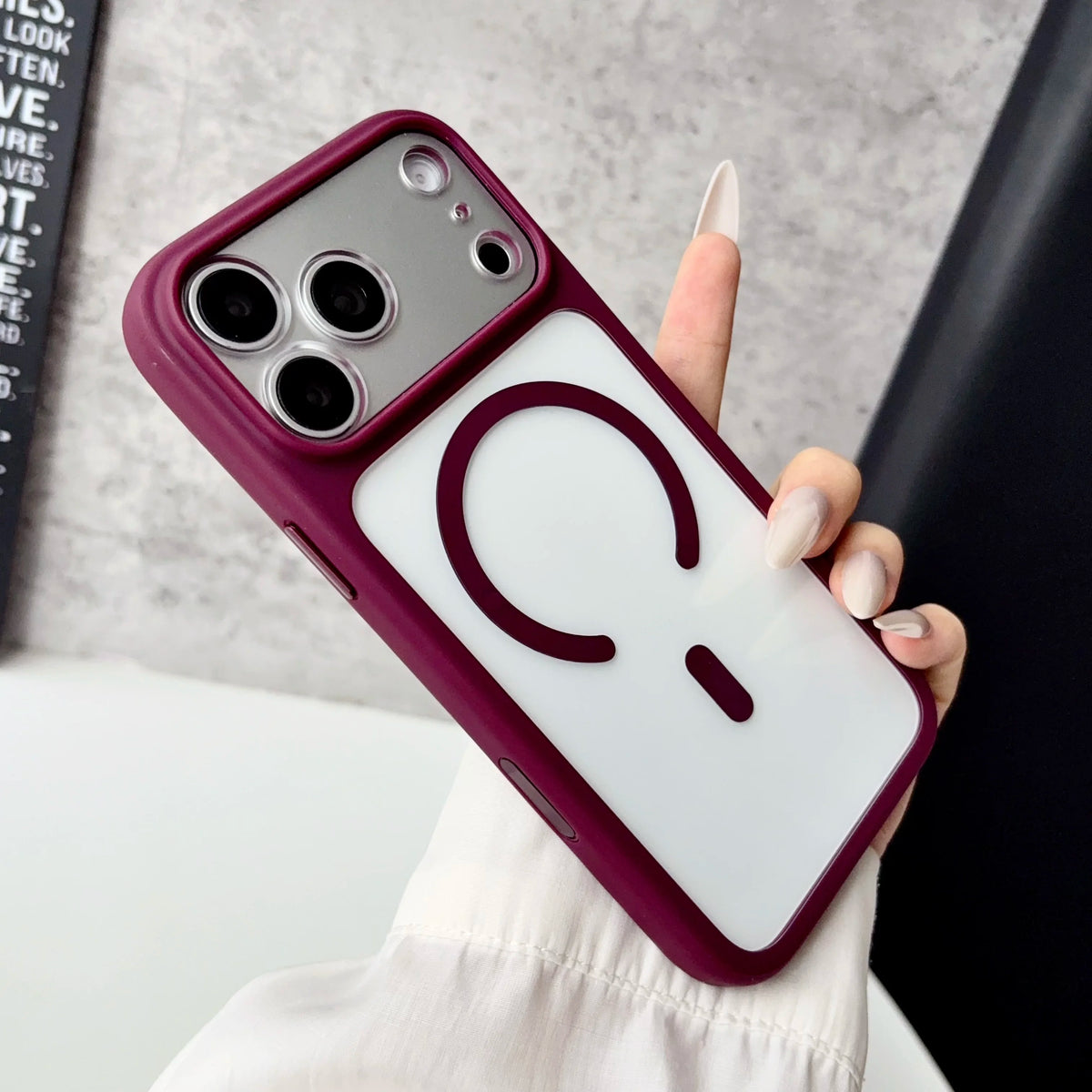 Transparent Defender For Magsafe Case for iPhone 18 17 16 15 14 13 Pro Max Camera AI Touch Control Wireless Charge Acrylic Cover