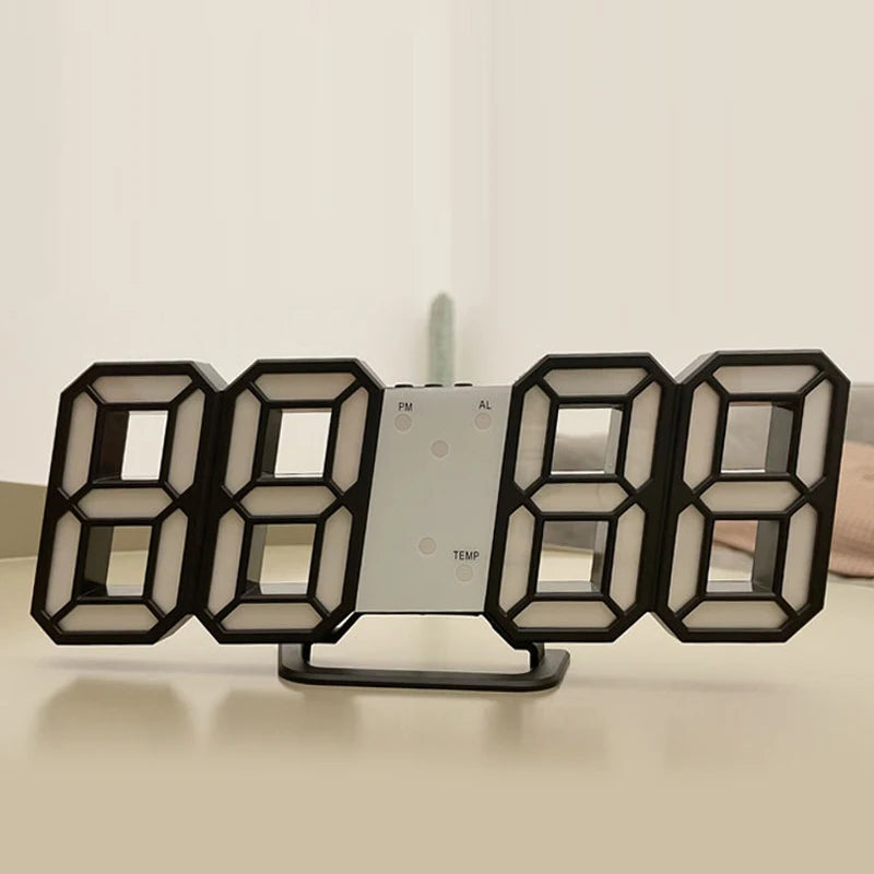 3D LED Digital Wall Clock – USB Powered