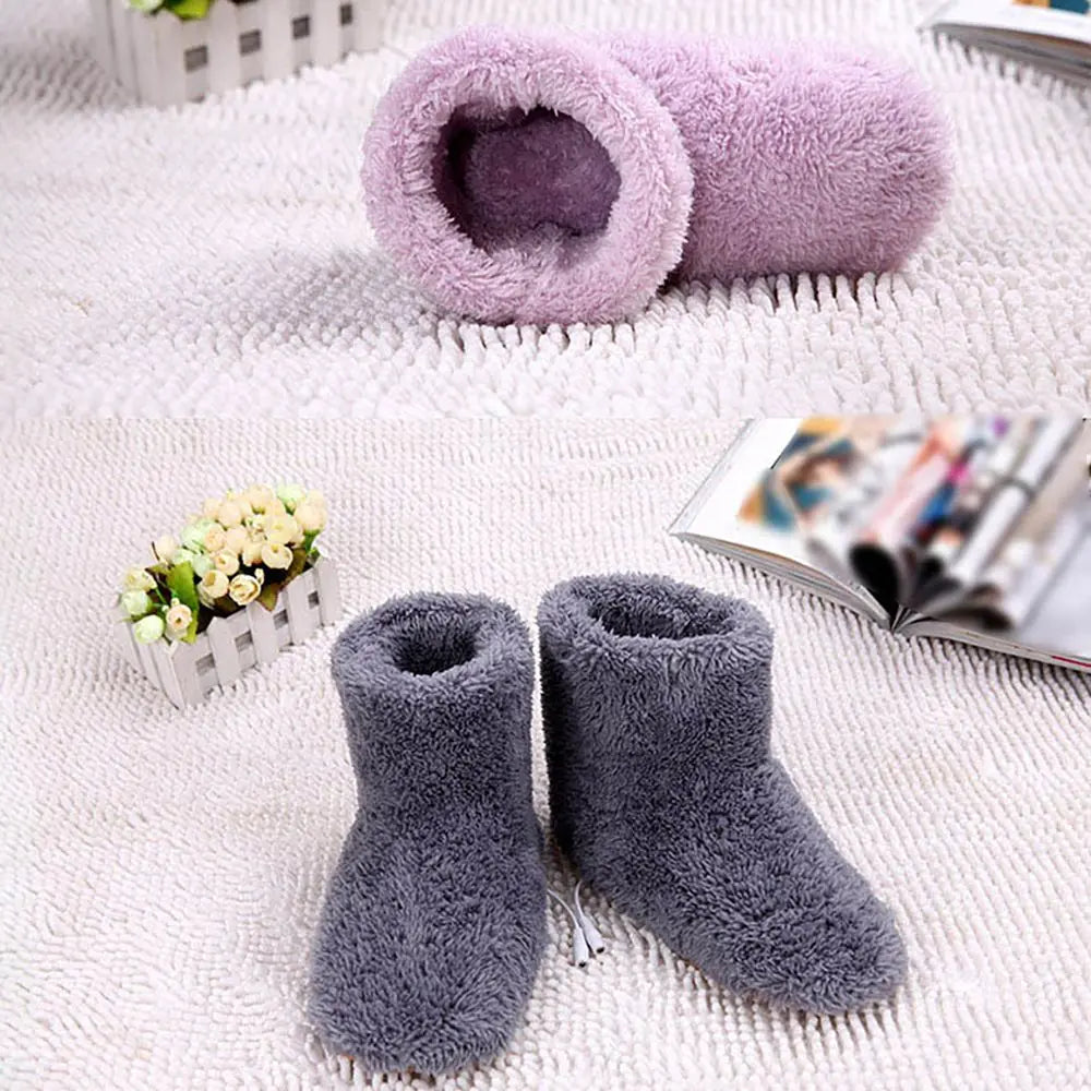 Gift Comfortable Washable USB Charging Electric Heated Shoes Warm Foot Winter Warming Slipper Foot Warmer Shoes