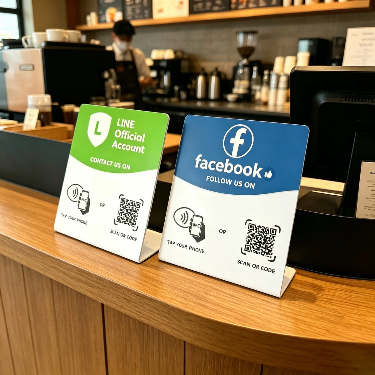 N-tag 215 Crad for Google Review NFC station table NFC 13.56Mhz programmable Reviews display bending card