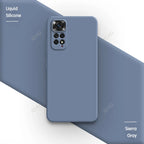 Basic Phone Case for Xiaomi Redmi Note 11 Global Market 4G 6.43" Soft Liquid Silicone Square Classic Lens Protection Back Covers