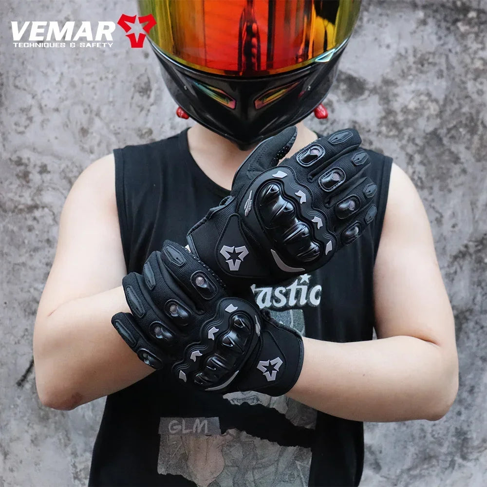 Summer Motorcycle Gloves Men Women Full Finger Touch Screen Motocross Racing Gloves Motorbike Bicycle Cycling Glove M-XXL