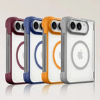 Case For iPhone Duo 18 Fold Magnetic Matte Transparent Acrylic Phone Cover Equipped With Central Hinge Protection Back Shell