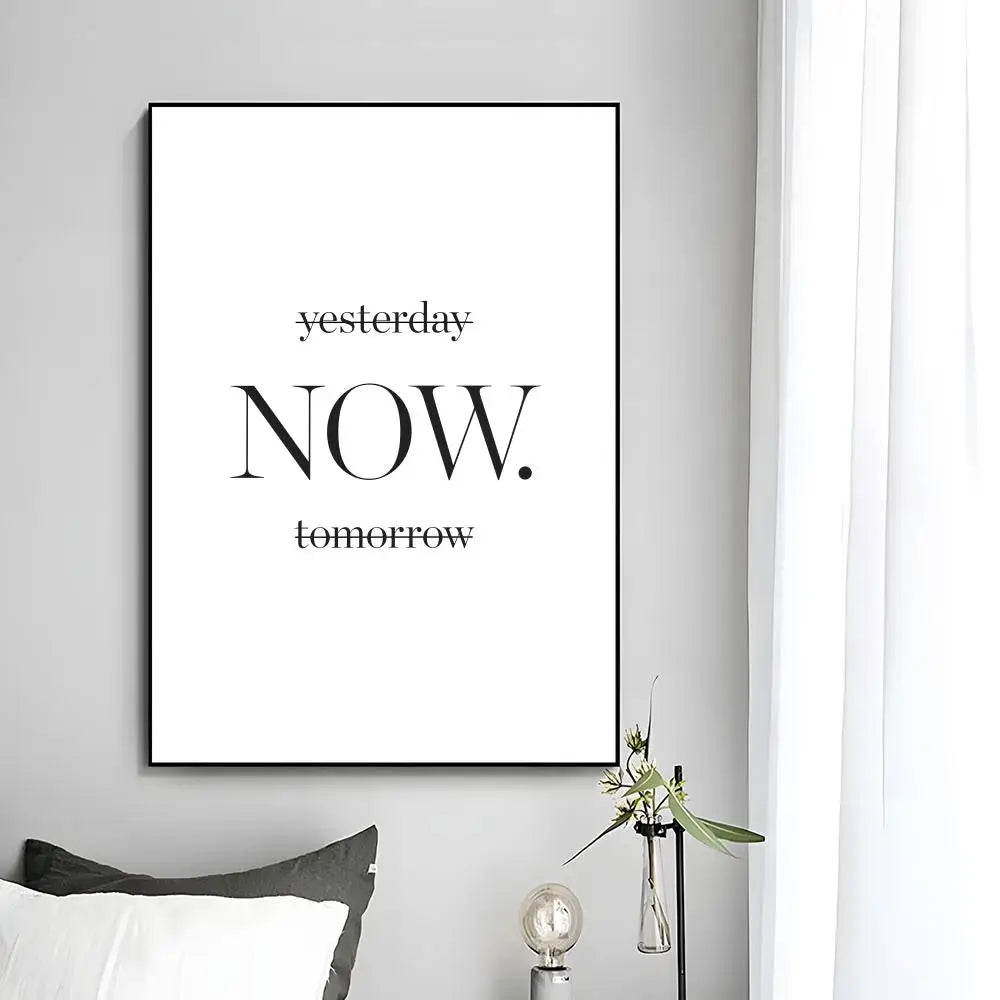 Minimalist Text Inspirational Poster Wall Art Print Poster Decorative Mural Home Decor Gift Unframed