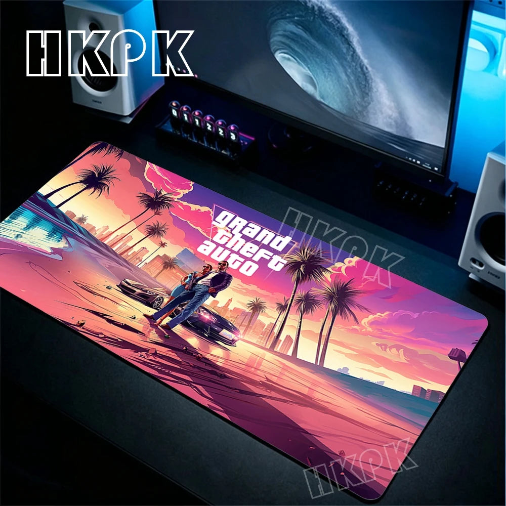 XL Grand Theft Auto GTA Mouse Pad Gamer Computer Office Accessories Mousepad Rubber anti Slip Big Mat Giving Gifts to Boyfriends