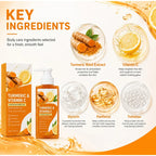 Turmeric Orange Vitamin C Body Wash Fresh Fragrance Shower Gel Moisturizing Brightening Exfoliating Deep Cleaning Smooth Skin
