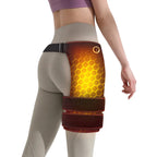 Cordless Heated Hip Support Brace with Massager Relief Lower Back Hip Heating  Massage Support Hips Muscle Relaxation