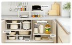 Kitchen Storage Rack under the Sink, Layered Shelf in the Cabinet, Countertop, Extendable Cabinet, Dish Storage Rack for Home