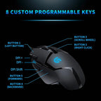 Logitech G402 Hyperion Fury, Wired Gaming Mouse with 4000 DPI, Perfect for FPS & RPG Games G102/G203/M100R