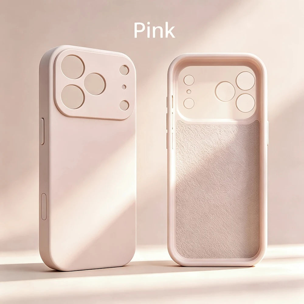 Original Liquid Silicone Case for iPhone 17 16 15 14 13 Pro Max 17Pro 16Pro Shockproof Soft Bumper Cases Cover Phone Accessories