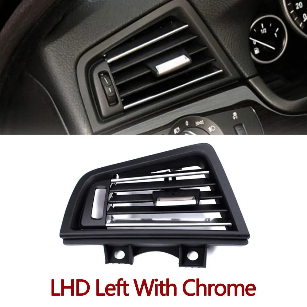 LHD RHD Car Front Rear Air Conditioning Chromed AC Vent Grille Outlet Cover Panel For BMW 5 Series F10 F11 F18 520i 523i 525i