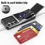 For Samsung Galaxy A37 Samsung A57 A56 A36 A26 A17 Card Holder Case Heavy Duty Wallet Hidden Flip Slot Protective Phone Cover