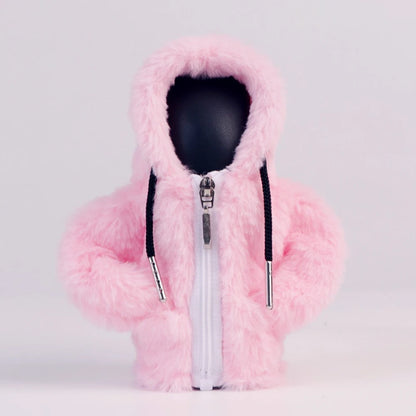 Velvet Hoodie Gear Shift Cover with Zipper
